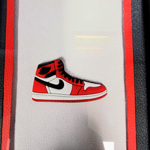 Load image into Gallery viewer, Air Jordan 1 Mid Chicago Black Toe Framed Art