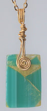 Load image into Gallery viewer, Teal Glass Necklace, Unique Handmade Gift