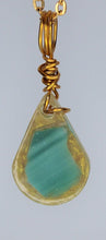 Load image into Gallery viewer, Teal Glass Necklace, Unique Handmade Gift