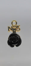 Load image into Gallery viewer, Rose Charms, Tiny Green, Pink, or Black Flower Charms