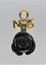 Load image into Gallery viewer, Rose Charms, Tiny Green, Pink, or Black Flower Charms