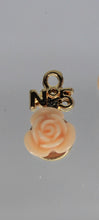 Load image into Gallery viewer, Rose Charms, Tiny Green, Pink, or Black Flower Charms