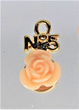 Load image into Gallery viewer, Rose Charms, Tiny Green, Pink, or Black Flower Charms