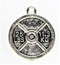 Load image into Gallery viewer, 25 Pound Weight Lifting Plate Charm,