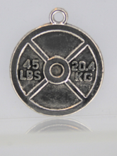 Load image into Gallery viewer, 45 Pound Weight Lifting Plate Charm,