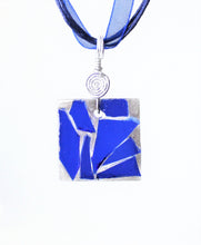 Load image into Gallery viewer, Blue Glass Necklace, Unique Handmade gift