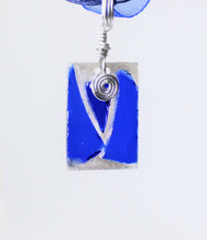 Load image into Gallery viewer, Blue Glass Necklace, unique handmde gift