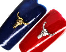 Load image into Gallery viewer, Nail Charms, Bull Skulls