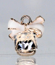 Load image into Gallery viewer, Rhinestone Charm, Crystal Charms, Pink, White or Black, Square Glass Beads,