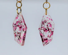 Load image into Gallery viewer, Earrings, Dark Pink Polygon Flower Earring, Unique handmade gift