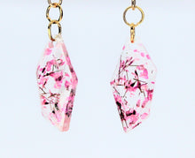 Load image into Gallery viewer, Earrings, Dark Pink Polygon Flower Earring, Unique handmade gift
