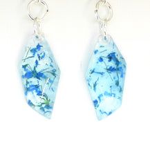 Load image into Gallery viewer, Earrings, Blue Flower Earrings Polygon, Unique Handmade Gift
