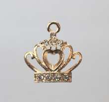 Load image into Gallery viewer, Crown, Princess, Queen, Rhinestone Charm