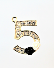 Load image into Gallery viewer, Five Charm, 5, Rhinestone Charm, Fashion Charm