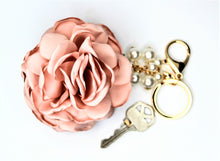 Load image into Gallery viewer, Flower Key chain, Camilla Key Chain, Pearl Key Chain