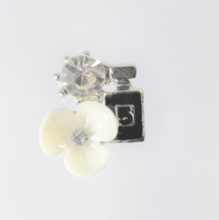 Load image into Gallery viewer, Flower Charm, 5, Rhinestone Charm, Five
