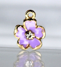 Load image into Gallery viewer, Flower Charms, Rhinestone, Small Flower