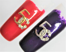 Load image into Gallery viewer, Nail Charms, Five, Rhinestone