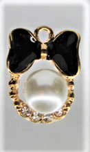 Load image into Gallery viewer, Rhinestone Charm, Bow Charms, Large, Pink, White or Black