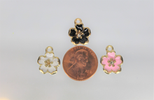 Load image into Gallery viewer, Flower Charms, Rhinestone, Small Flower