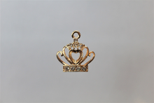 Load image into Gallery viewer, Crown, Princess, Queen, Rhinestone Charm