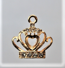 Load image into Gallery viewer, Crown, Princess, Queen, Rhinestone Charm