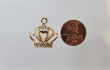 Load image into Gallery viewer, Crown, Princess, Queen, Rhinestone Charm