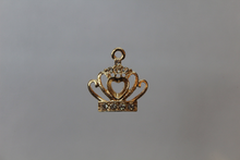 Load image into Gallery viewer, Crown, Princess, Queen, Rhinestone Charm
