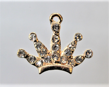 Load image into Gallery viewer, Crown, Princess, Queen, Rhinestone Charm