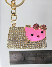 Load image into Gallery viewer, Cat, Kitty Rhinestone Key Chain