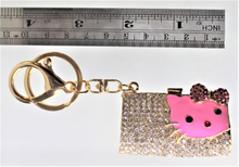 Load image into Gallery viewer, Cat, Kitty Rhinestone Key Chain