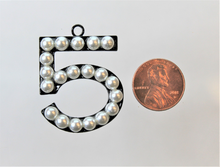 Load image into Gallery viewer, Five Charm, 5, Rhinestone Charm
