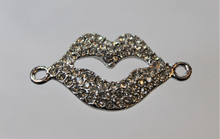 Load image into Gallery viewer, Lips, Connector, Large, Rhinestone