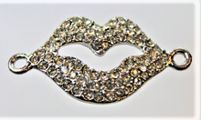 Load image into Gallery viewer, Lips, Connector, Large, Rhinestone