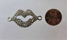Load image into Gallery viewer, Lips, Connector, Large, Rhinestone