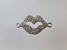 Load image into Gallery viewer, Lips, Connector, Large, Rhinestone