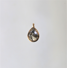 Load image into Gallery viewer, Rhinestone Charm, Crystal Teardrop, Small Gold Crystal, 99 cents each