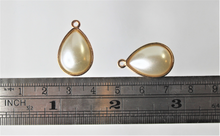 Load image into Gallery viewer, Teardrop, Small Gold Faux Pearl Tear drop,