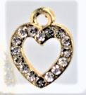 Load image into Gallery viewer, Heart, Rhinestone Charm, Rhinestone Heart