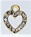 Load image into Gallery viewer, Heart, Rhinestone Charm, Rhinestone Heart