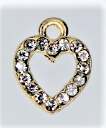 Load image into Gallery viewer, Heart, Rhinestone Charm, Rhinestone Heart