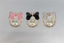 Load image into Gallery viewer, Rhinestone Charm, Small Bow Charms, Pink, White or Black