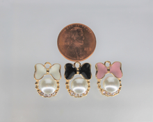 Load image into Gallery viewer, Rhinestone Charm, Bow Charms, Large, Pink, White or Black