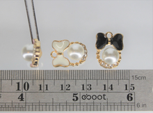 Load image into Gallery viewer, Rhinestone Charm, Bow Charms, Large, Pink, White or Black