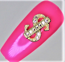 Load image into Gallery viewer, Nail Charms, CZ Rhinestone, Dollar, Money, $