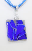 Load image into Gallery viewer, Blue Glass Necklace, Unique Handmade gift