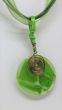 Load image into Gallery viewer, Green, Green Glass Necklace, Chartreuse, Unique Handmade Gift