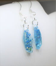 Load image into Gallery viewer, Earrings, Blue Flower Earrings Polygon, Unique Handmade Gift