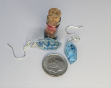 Load image into Gallery viewer, Earrings, Blue Flower Earrings Polygon, Unique Handmade Gift