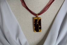 Load image into Gallery viewer, Ruby Red Glass Necklace, Red Pendant, Unique one of a kind gift